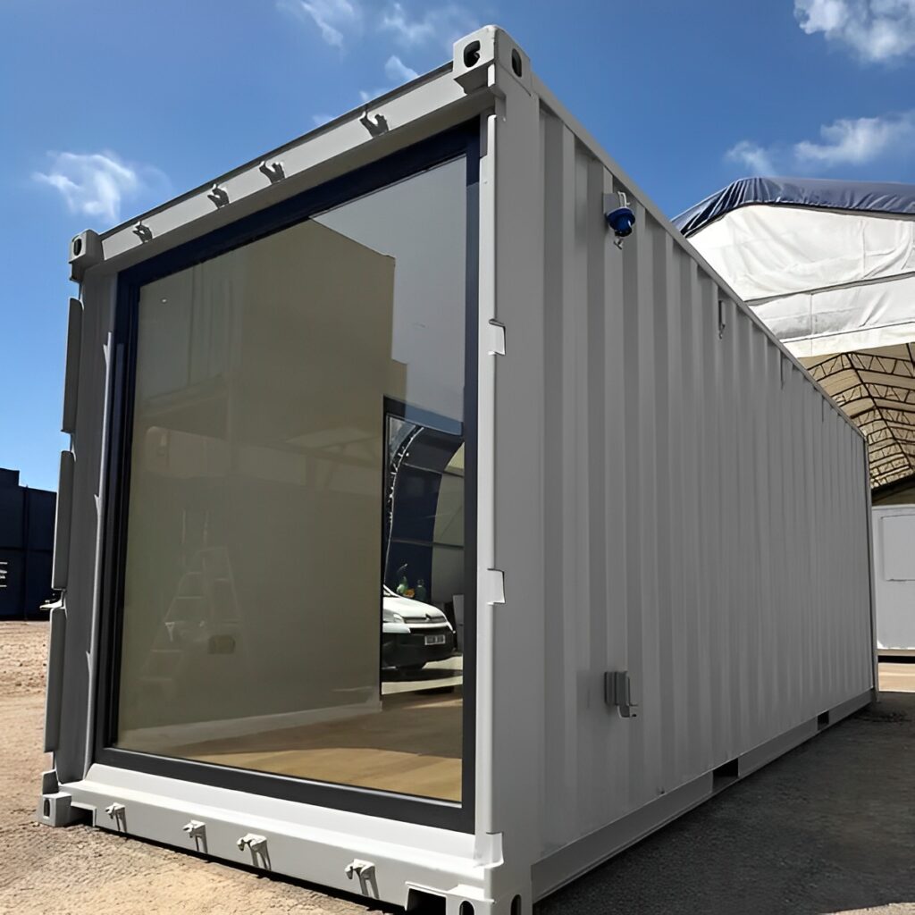 Portable Container System Between Building 20ft x 8ft Custom Shipping Container Converted Office | Portable ...
