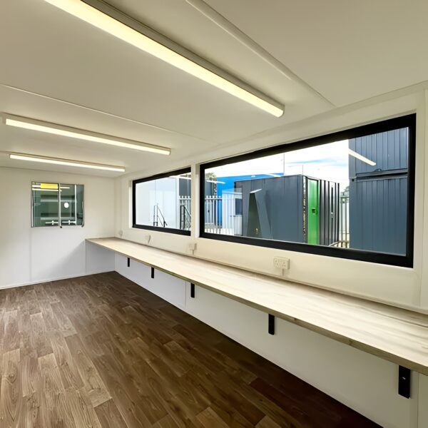 21ft x 8ft Custom Cabin Office / Canteen | Picture Windows | Portable Building - Image 8