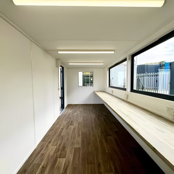 21ft x 8ft Custom Cabin Office / Canteen | Picture Windows | Portable Building - Image 9