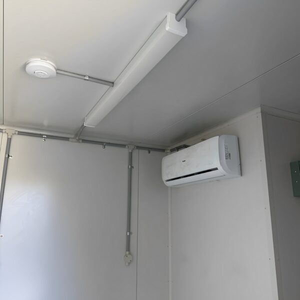 White Modified 10ft Shipping Container with AC - Image 5
